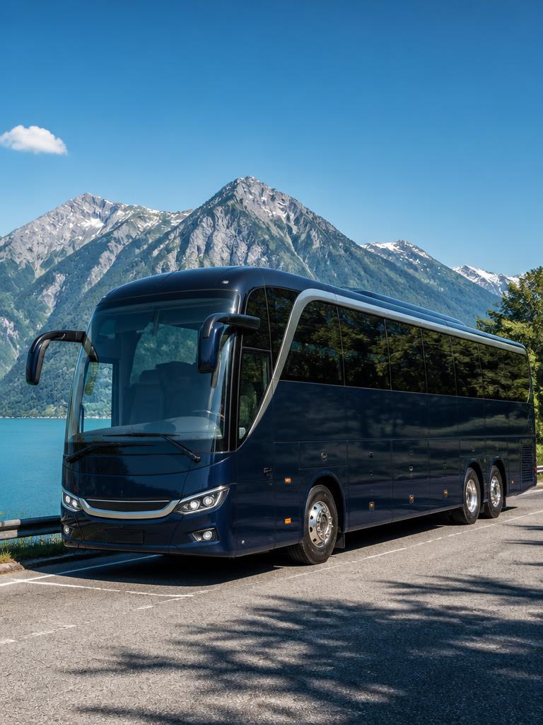 La flotta Bernardo Tour: bus granturismo e minibus tra montagne e lago
